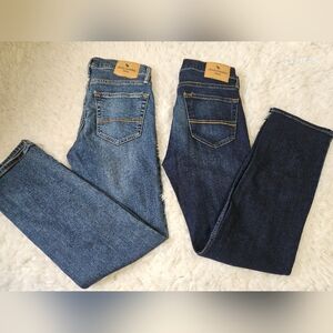 Bundle Abercrombie Kids Light and Dark Blue Straight Jeans